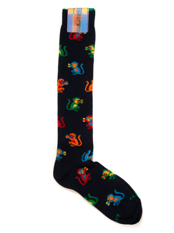 Classic long sock Blue Rooster Man