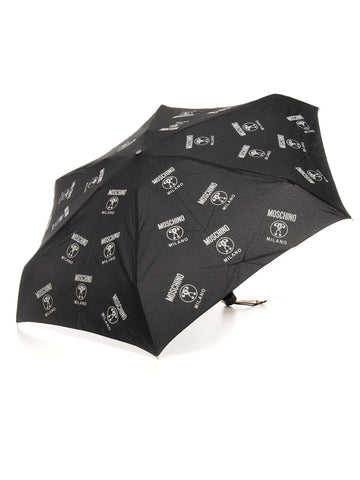 Folding umbrella Black Moschino Woman