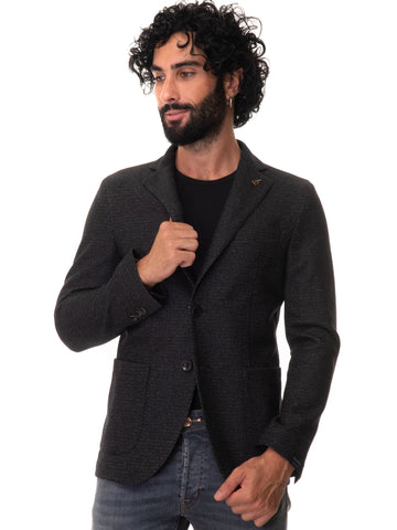 Jacket with 2 buttons Black Paoloni Man