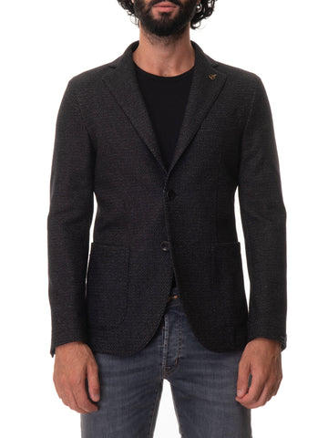 Jacket with 2 buttons Black Paoloni Man