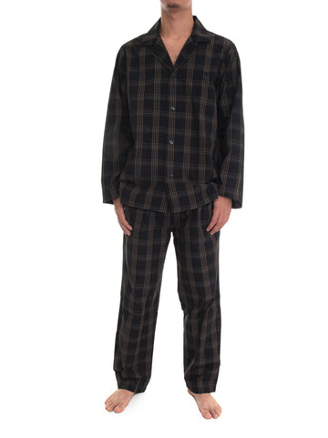 Pajamas with buttons Black-beige by BOSS Menswear