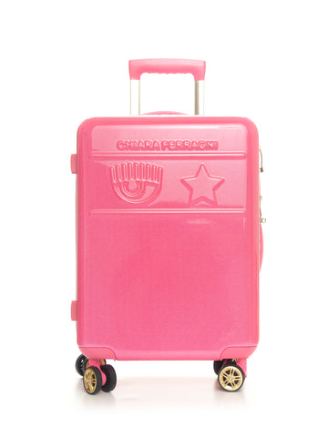 Pink Chiara Ferragni Woman Trolley 4 Wheels
