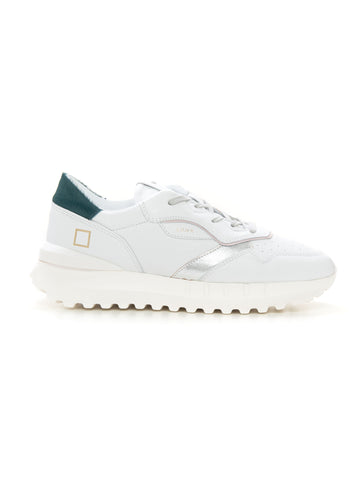 Sneakers with laces LUNA White-green DATE Woman