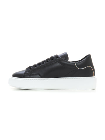Leather sneakers with laces SFERA Black DATE Woman
