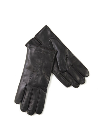 Brown leather gloves Emporio Armani Man
