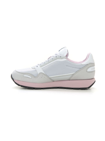 Low sneakers in canvas and suede Pink Emporio Armani Woman