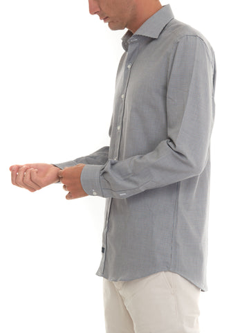 Camicia casual Blu-marrone Fay Uomo
