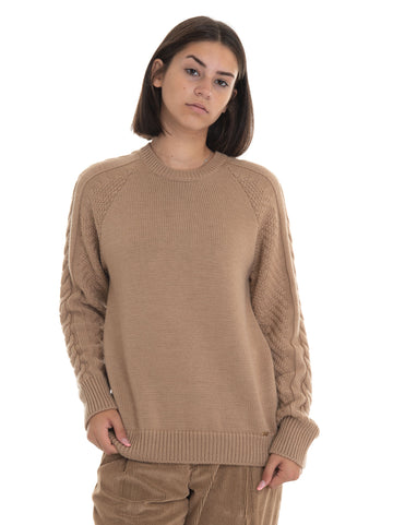 Camel crewneck sweater Fay Woman