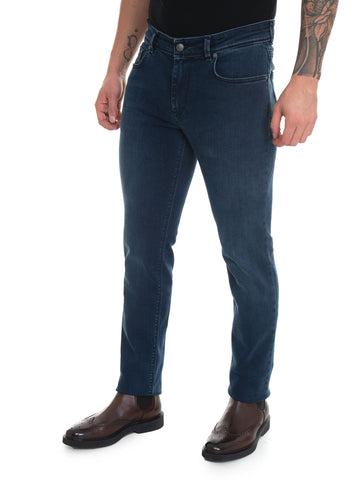 5-pocket dark denim jeans Fay Man