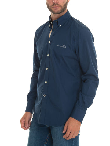 Long sleeved cotton shirt Blue Harmont &amp; Blaine Man