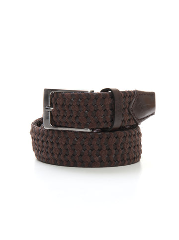 Brown braided belt Harmont & Blaine Man