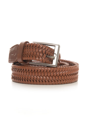 Leather braided belt Harmont & Blaine Man