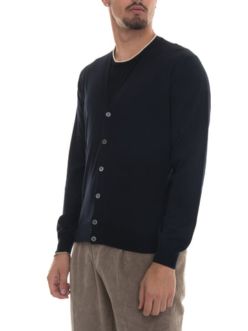 Buttoned cardigan Blue Hindustrie Man