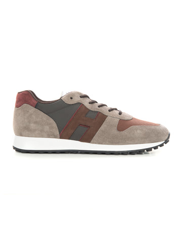 Sneakers in canvas and leather H383 Beige-brown Hogan Uomo