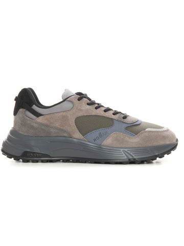 Sneakers in canvas and leather Hyperlight Grey-green Hogan Man
