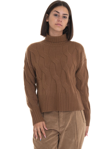 Elgar Caramel wool sweater Max Mara Studio Woman