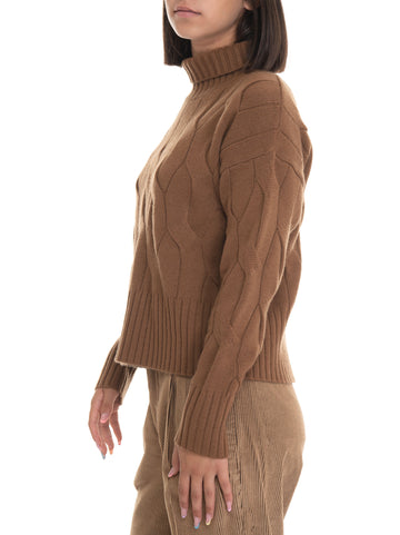 Elgar Caramel wool sweater Max Mara Studio Woman