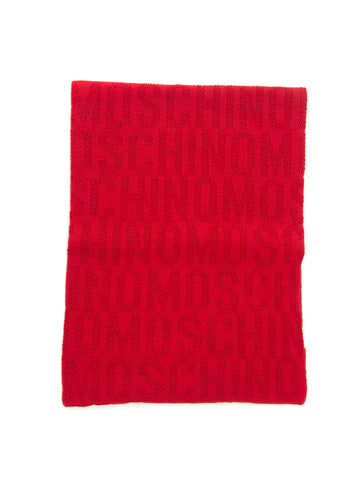 Classic Scarf Rosso Moschino Woman