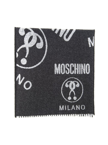 Patterned scarf Black Moschino Man