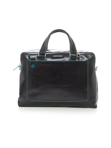 Leather briefcase Black Piquadro Man