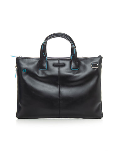 Leather briefcase Black Piquadro Man