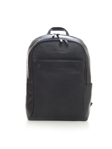 Leather backpack Black Piquadro Man