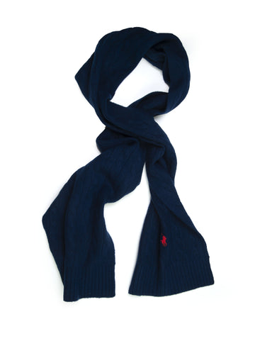 Wide ribbed scarf Blue Ralph Lauren Man