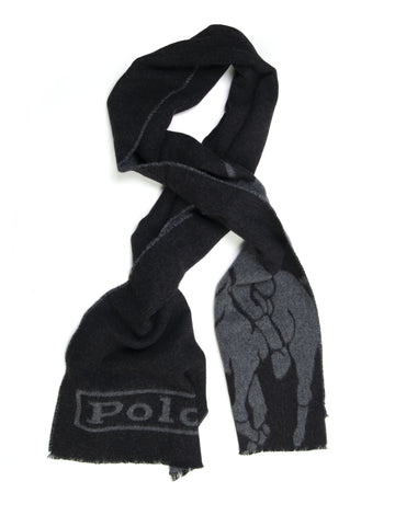 Black-grey reversible scarf by Ralph Lauren Man