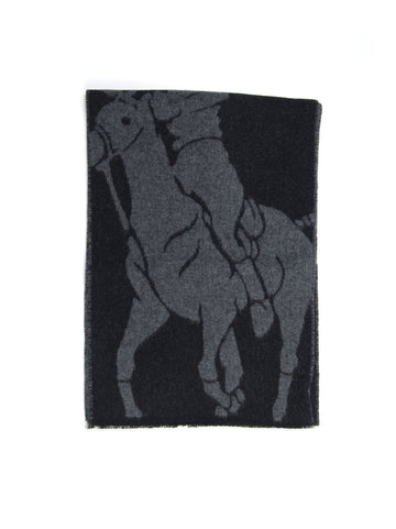 Black-grey reversible scarf by Ralph Lauren Man