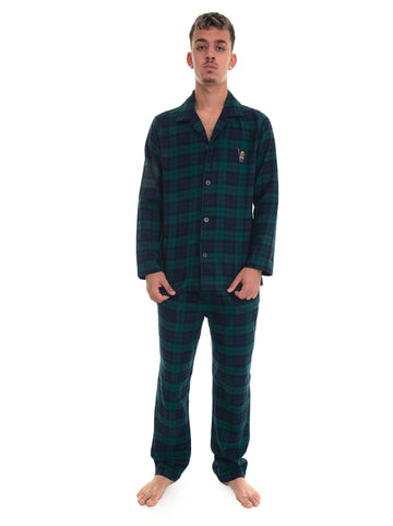 Pajamas with buttons Green-blue Ralph Lauren Man