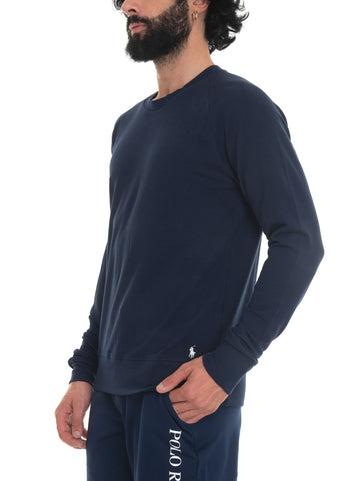 Ralph Lauren Man Blue Crew Neck Sweatshirt