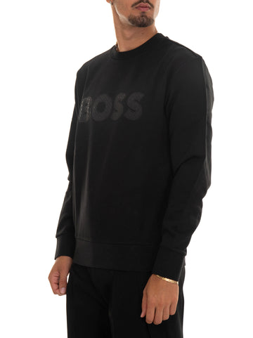 Crewneck sweatshirt SOLERI01 Black BOSS Man