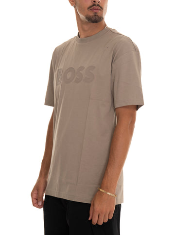 TEE-LOTUS Beige crew-neck t-shirt BOSS Men