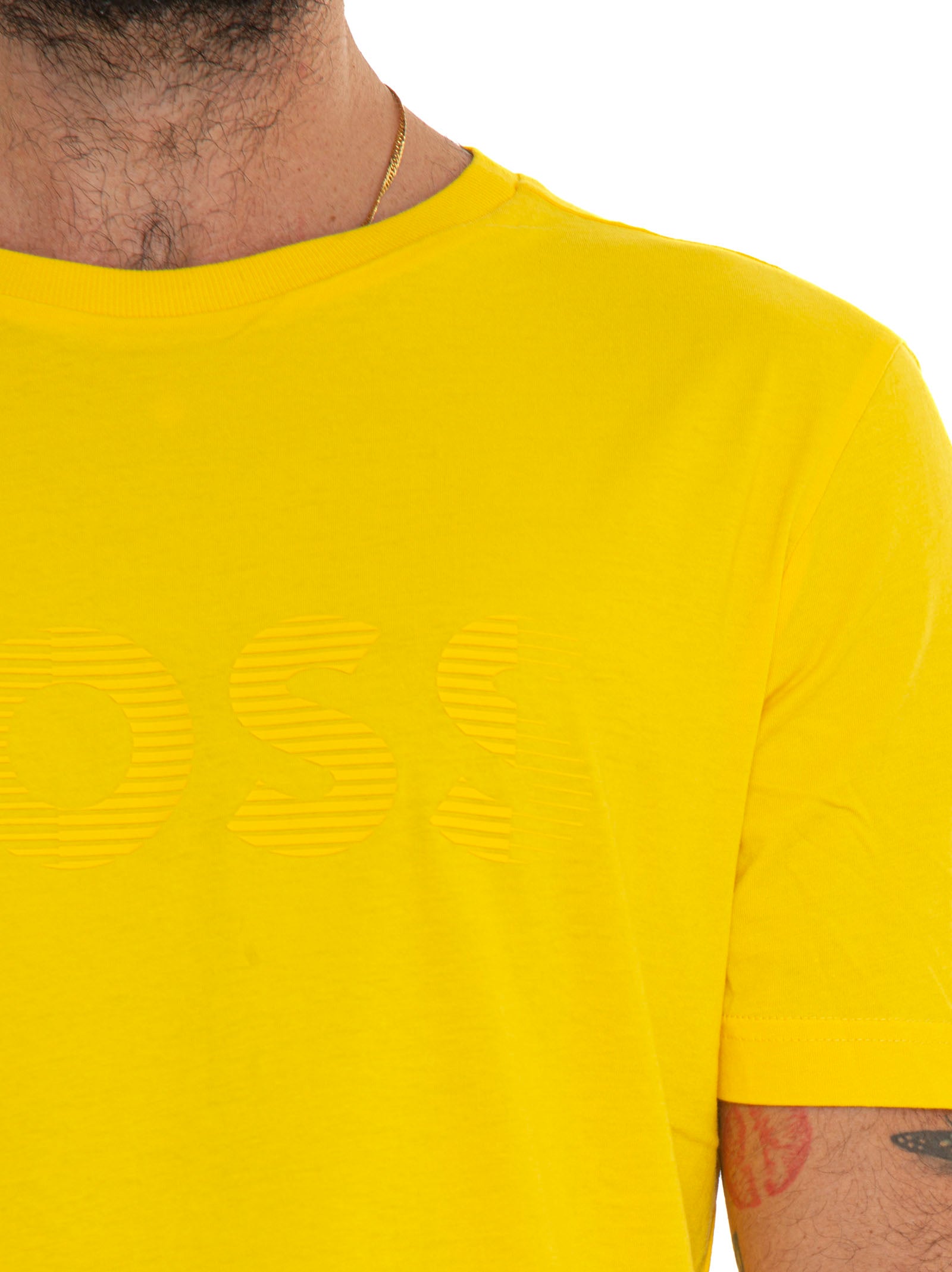 TEE crew neck T-shirt Yellow BOSS Men