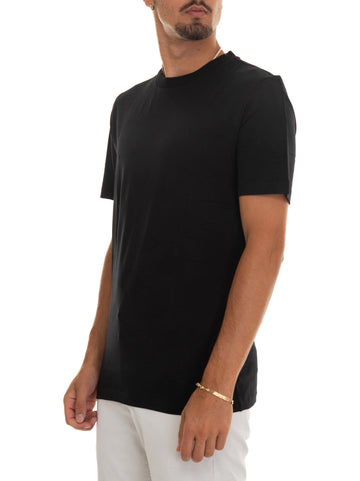 TIBURT Black half-sleeve crew-neck t-shirt BOSS Man