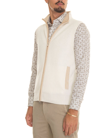 Latte Gran Sasso Men's zipped vest