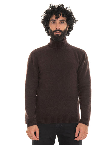 Brown Hindustrie Men's High Neck Pullover