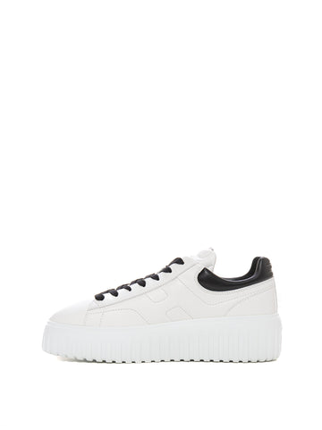 Hstripes leather sneakers White-black Hogan Donna