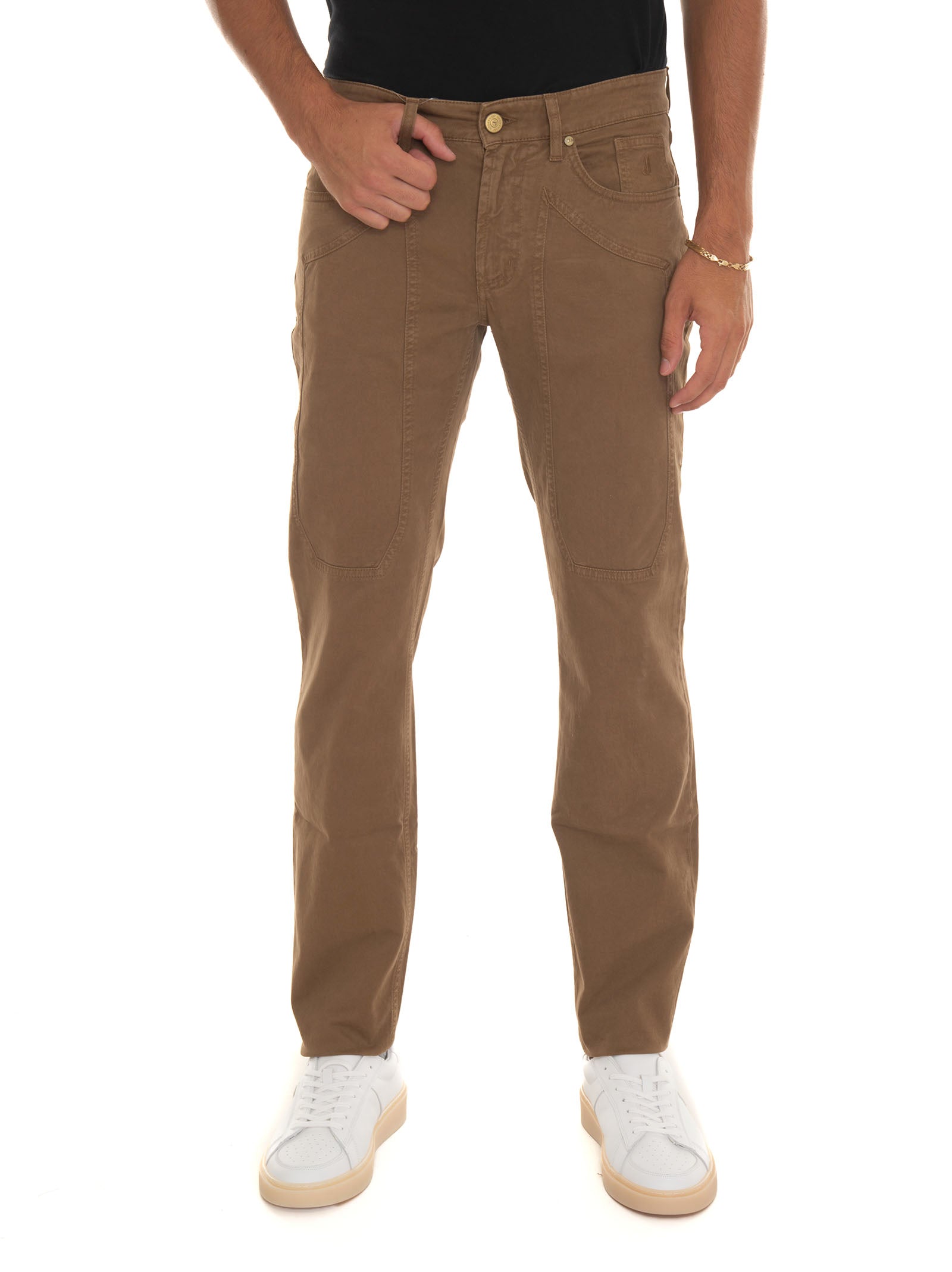 Slim Fit Shorts Catalogo Jeckerson Uomo Pantalone Tasche Marrone