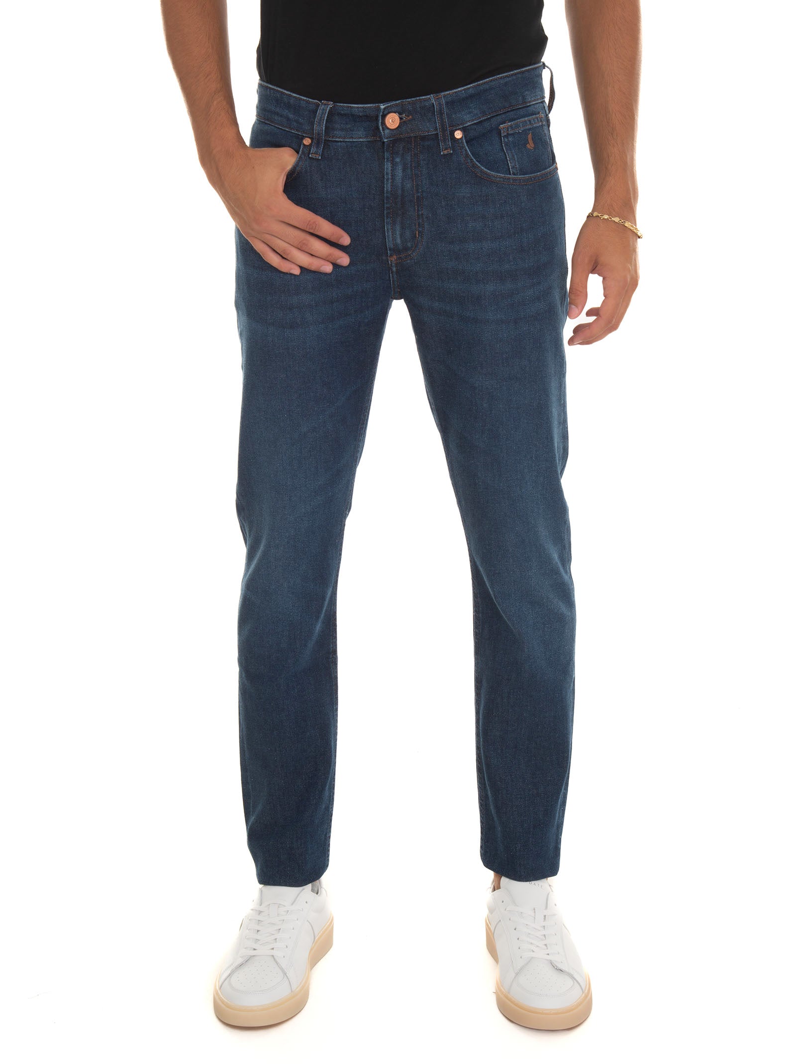 Jeckerson Men's 5-pocket dark denim jeans Scaglione Ischia