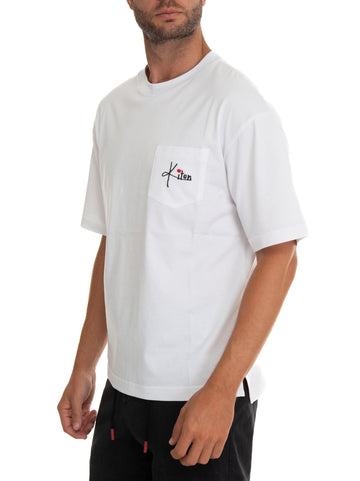 White Kiton Man half sleeve crew-neck t-shirt