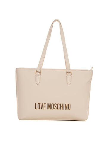 Ivory shopper bag Love Moschino Woman