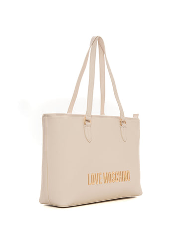 Ivory shopper bag Love Moschino Woman