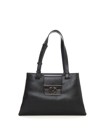 Large shopper bag Black Love Moschino Woman