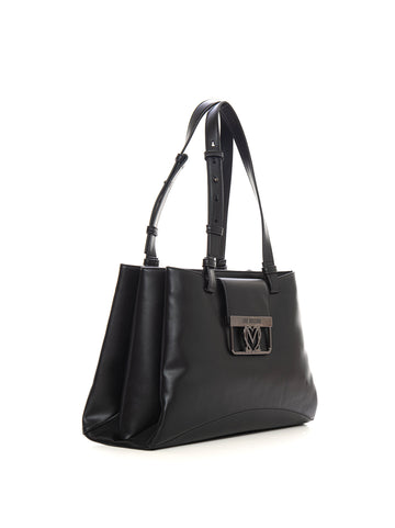 Large shopper bag Black Love Moschino Woman