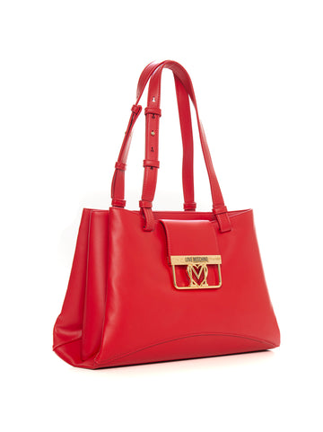 Large shopper bag Red Love Moschino Woman