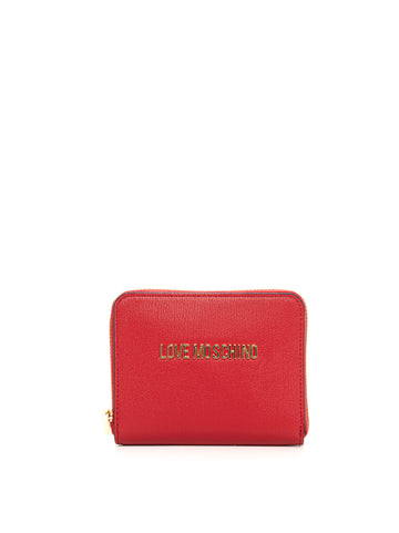 Small zip around wallet Red Love Moschino Woman