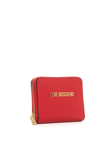 Small zip around wallet Red Love Moschino Woman