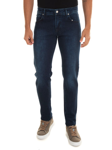 Marco Pescarolo Men's 5-pocket dark denim jeans