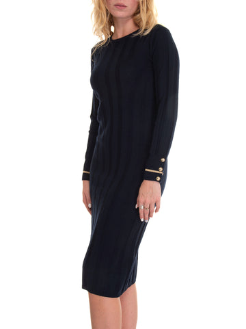 Leccio Blue knitted dress Max Mara Studio Woman
